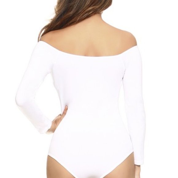 Long Sleeve, Off Shoulder Bodysuit - Picture 3 of 5